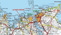 carte des environs de Saint Briac, du Fort La Latte à la pointe du Grouin: St Cast, St Jacut, Ploubalay, St Lunaire, Lancieux, Dinard, St Malo, Pleurtuit